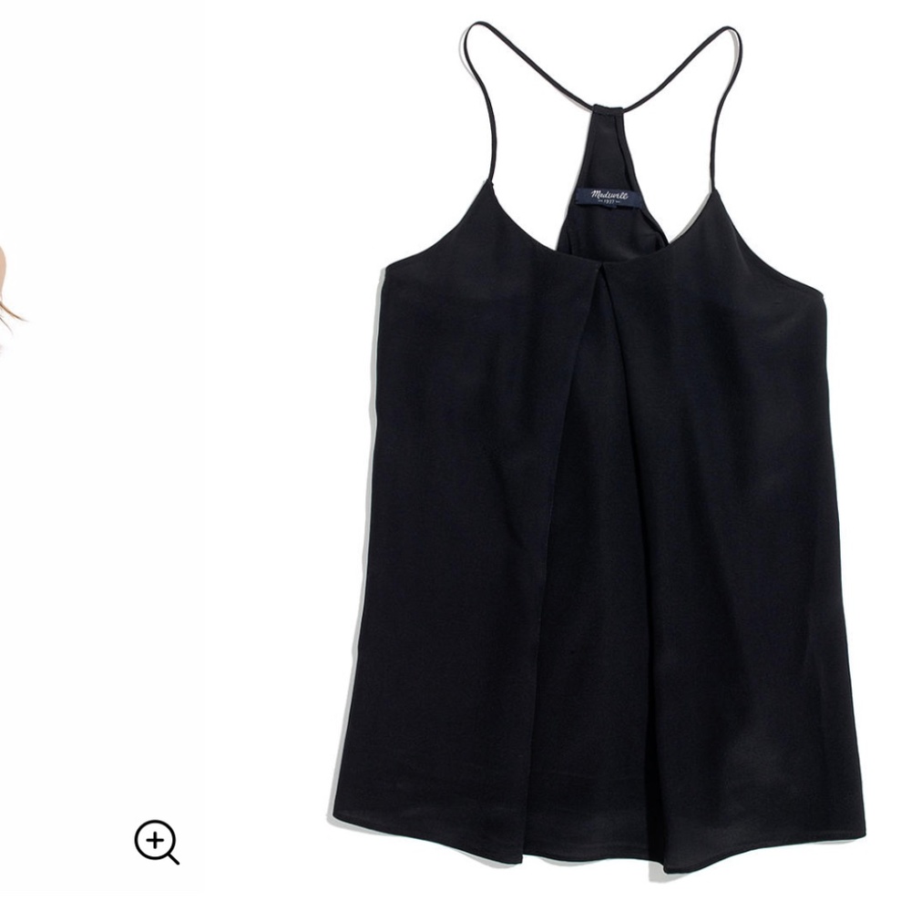 Madewell Silk Pleat Cami, Cobalt Blue, XS